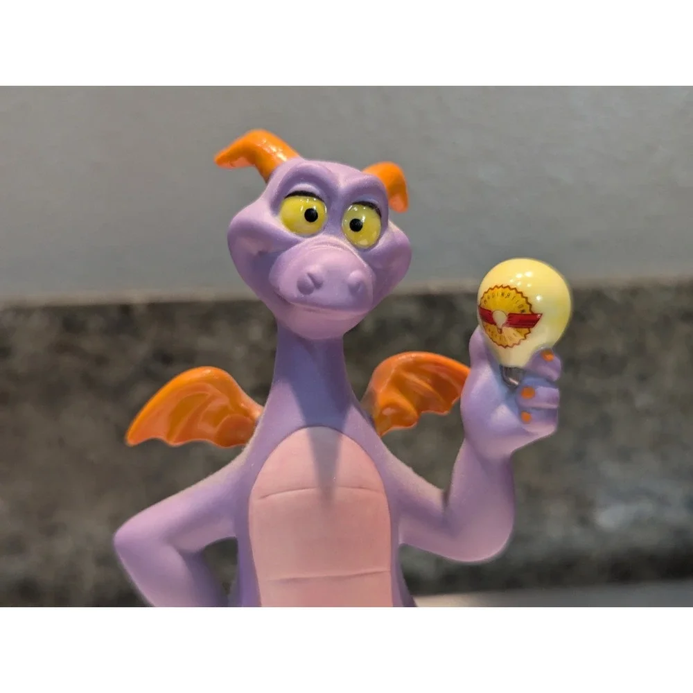 Disney Parks Epcot Figment Figurine Statue Imagination Institute Light Bulb READ